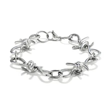 Браслет из нержавеющей стали, серебряный браслет в стиле хип-хоп, модный мужской браслет в стиле панк-рок, ювелирные изделия, браслеты