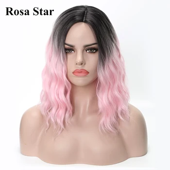 

Rosa Star Natural Wave Short Synthetic Wig For Female With High Temperature Fiber Fake Hair