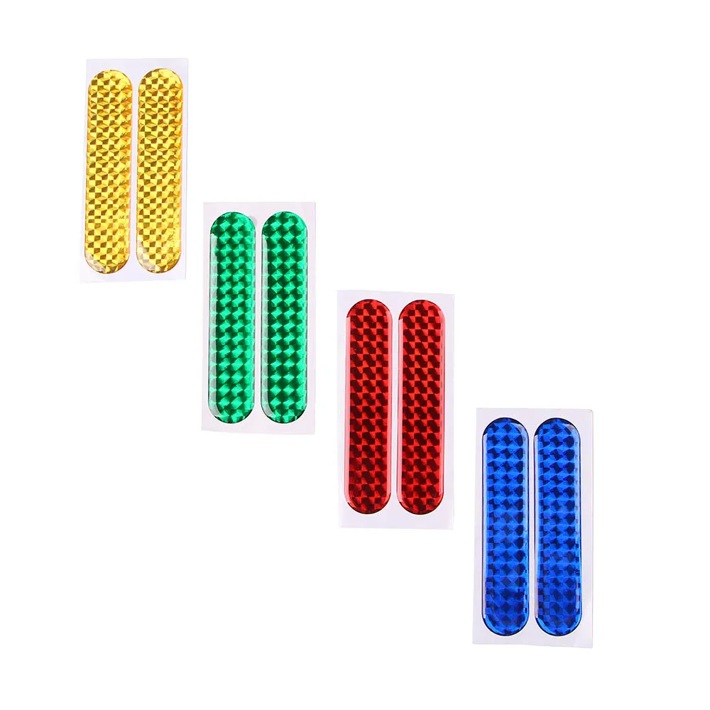 2pcs 4 Colors Reflective Strips Car-styling Car Reflective Stickers Warning Tape Safety Mark Car Door Sticker Decal