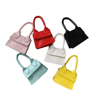 

Pudcoco Children Fashionable Small Size Pure Color without Pattern Crossbody Bag for Children Multipurpose Shoulder Bag