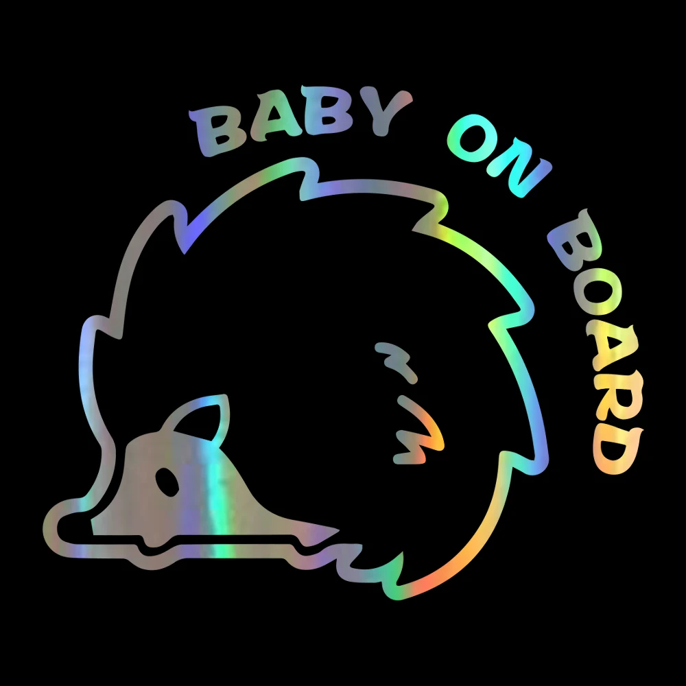 New 12.7cm*10.8cm Baby On Board An Interesting Hedgehog Car Stickers And Decals Body Motorcycle Stickers on the Car Accessories