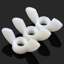 

2/5/10/20Pcs Butterfly Nut Wing Nuts DIN1587 Hand Tighten White Nylon /Plastic M4 M5 M6 M8 M10 M12