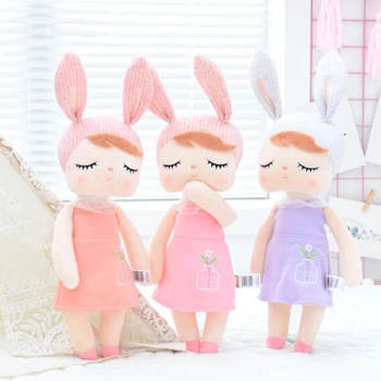 

WOWCHEER New Arrival Metoo Angela Doll Cartoon Animal Rabbit Plush Stuffed Soft Baby Dolls Toys For Kids Birthday Gifts