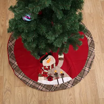 

Lovely Christmas Tree Skirts Flannelette Santa Claus Snowman Tree Skirts Christmas Tree Ornaments Diameter 105 Cm