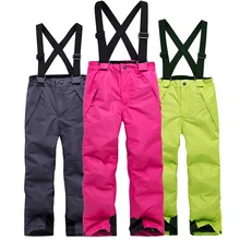 TWTOPSE/Детские лыжные штаны; водонепроницаемые теплые ветрозащитные детские брюки для сноубординга; комбинезоны; зимний детский комбинезон; зимние штаны для мальчиков и девочек