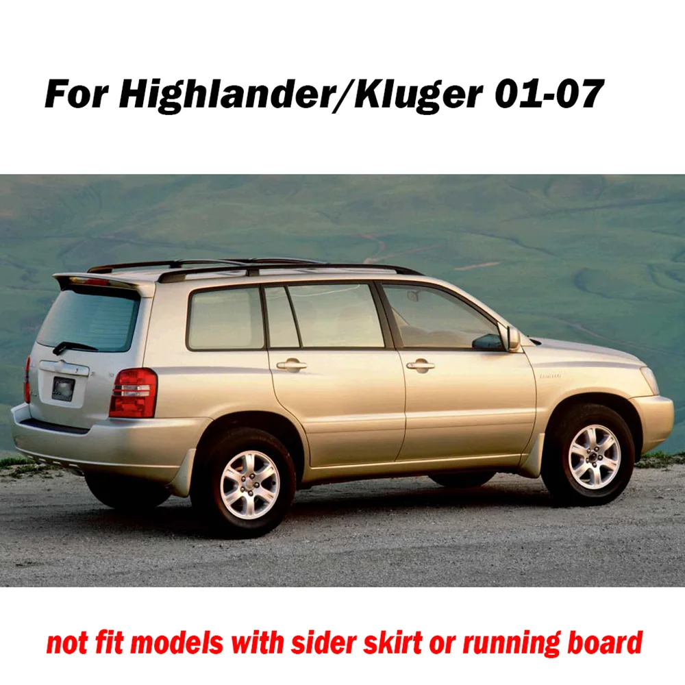 Комплект из 4 предметов формованные Брызговики с клапаном для Toyota Highlander Kluger 2001-2007 XU20 брызговик брызговики 2002 2003 2004 2005 2006