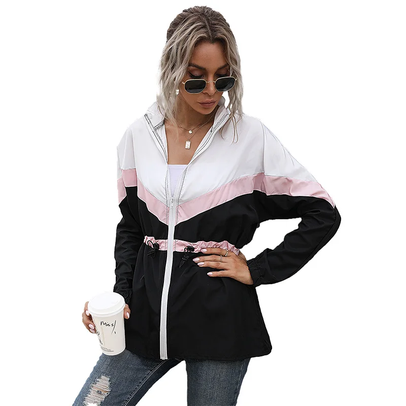 

Women Slim Jacket 2020 Autumn Winter Patchwork Turn Down Collar Fashion Versatile Lazy Style Coat Female Casual Long Tops