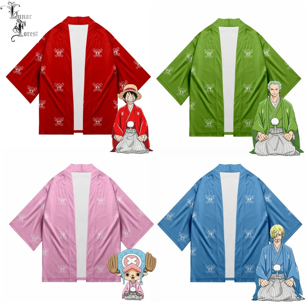 Цельнокроеное японское кимоно с 3D принтом Haori Yukata Косплей для женщин/мужчин модные летние повседневные крутые короткий рукав