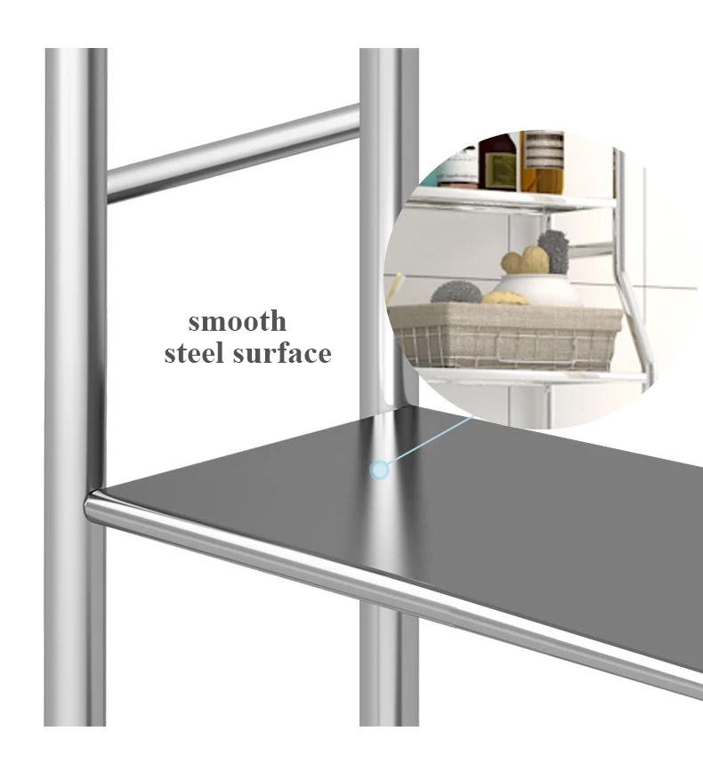 Нержавеющая сталь над стойкой пол туалет шкаф Кухня Полка над стиральной машиной ванная комната экономии пространства Полка Органайзер держатель