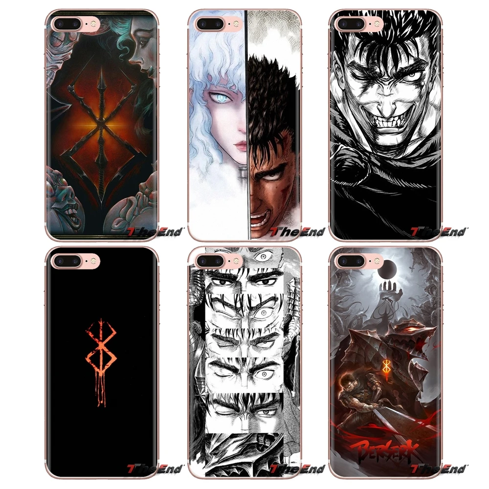 Berserk для iPhone XS Max XR X 4 4s 5 5S 5C SE 6 6S 7 8 Plus samsung Galaxy J1 J3 J5 J7 A3 A5 прозрачные мягкие чехлы |