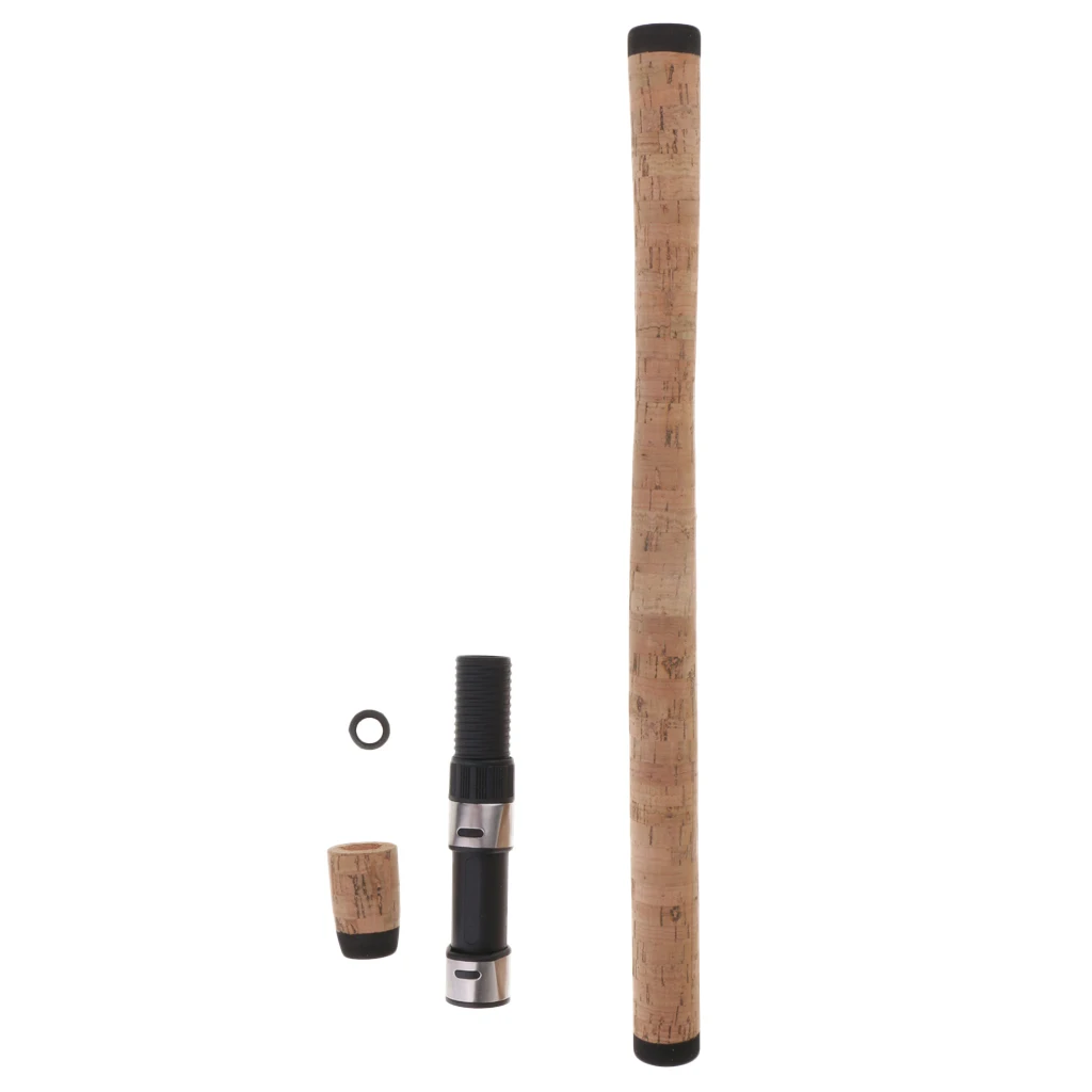 Soft Spinning Fishing Rod Cork Handle Split Grip Kit & Reel Seat for Rod Building and Repair