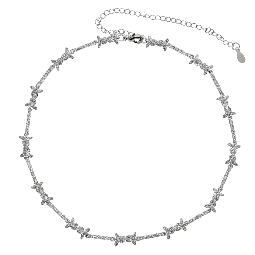 

Latest fashion twist bar charm choker necklace with silver gold color plated women wedding tiny chain choker necklace jewelry