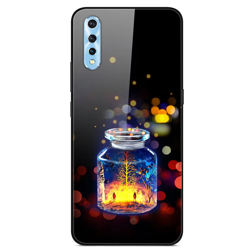 19 Закаленное стекло Чехол для Vivo V17 Neo Жесткий ПК Красочный чехол для Vivo IQOO Neo V 17 V 17Neo бампером Чехол для телефона VivoV17 Neo - Цвет: 19
