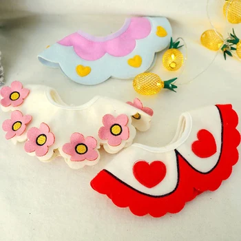 

Dog Cat Saliva Towel Love Bib Pet Scarf Scarf Teddy Bear Triangle Scarf Small Dog Collar Pet Supplies