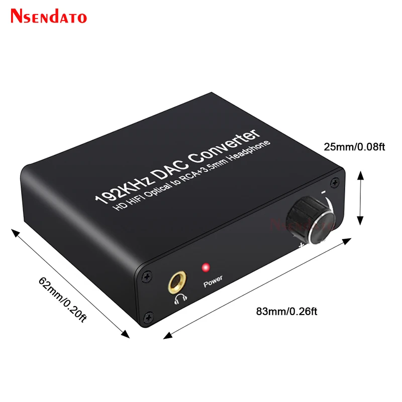Adaptador de Conversor e Decodificador de Áudio Óptico para Rca Digital de Áudio 5.1ch para Dolby Ac3 a 2.0ch Coaxial Conversor 192khz Dac Dts 3.5mm - Image 3