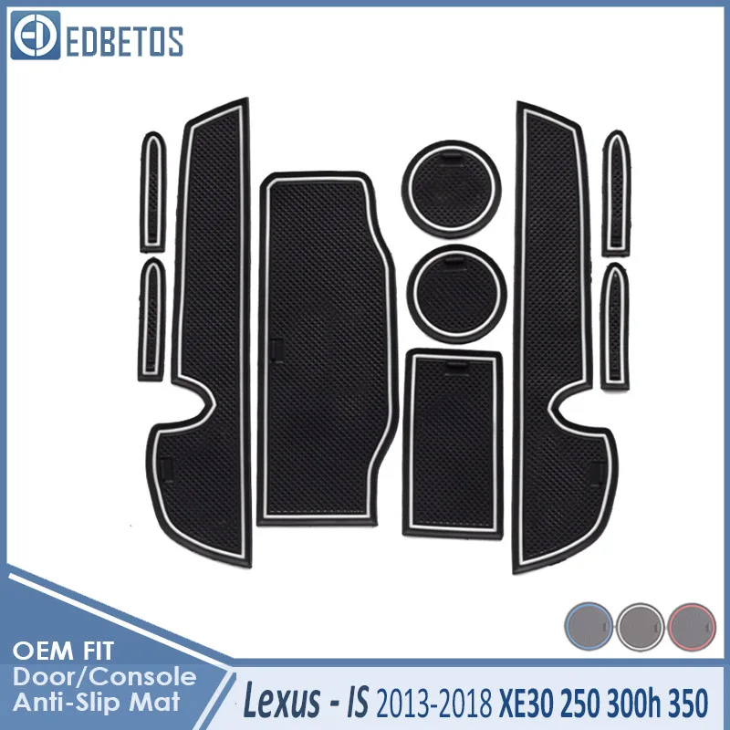 Грязный коврик для Lexus IS XE30 250 300h 350 IS250 IS300h IS350 2013- аксессуары для двери паз ворота слот подставка - Название цвета: IS 2013-18 White