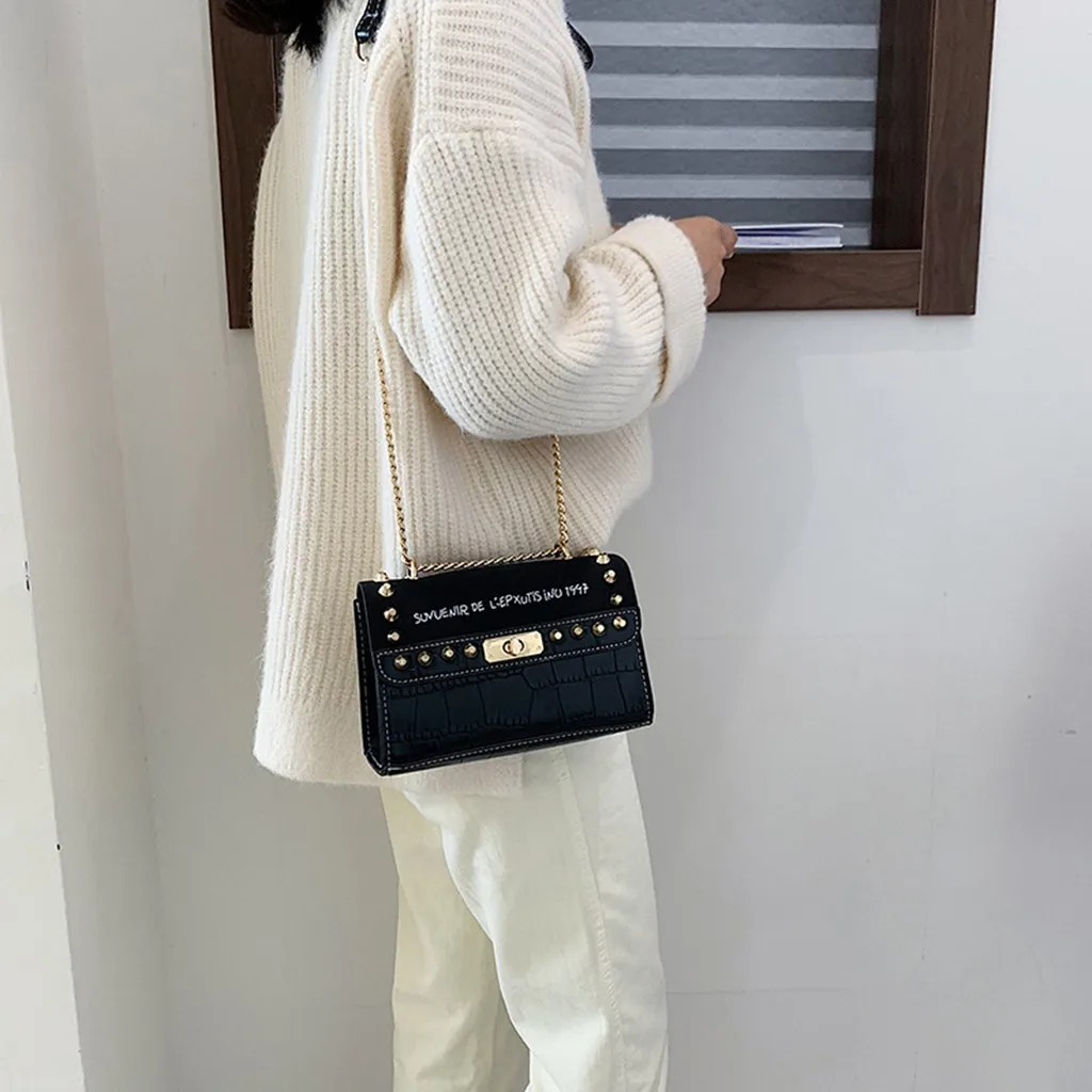 Сумки через плечо для женщин Bolsos Mujer De Marca Famosa новая сумка на плечо женская модная маленькая сумка матовая сумка-мессенджер с цепочкой