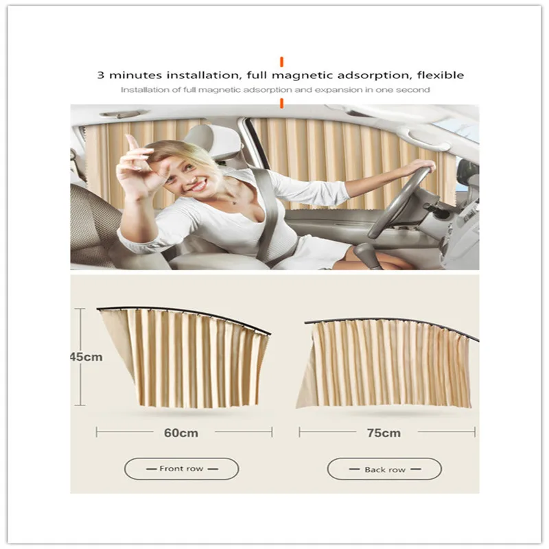 Cena 1 para osłona przeciwsłoneczna do samochodu satin parasol magnetico track adsorpcja osłona przeciwsłoneczna do samochodu krem do opalania zasłony samochodowe