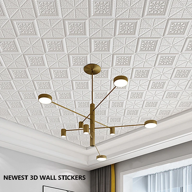 3D Wall Stickers ceiling sticker roof decoration Foam wallpaper