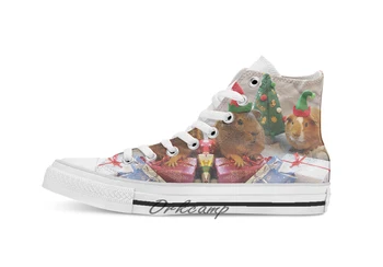 

Santa's Little Helpers Custom Casual High Top lace-up Canvas shoes sneakers Drop shipping