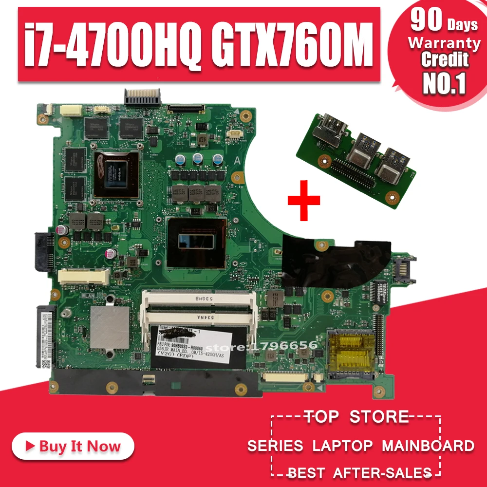 Отправка платы + N56JR материнская плата i7 4700HQ GT760M для ASUS G56J N56J G56JR материнская плата для ноутбука N56JR материнская плата N56JR материнская плата
