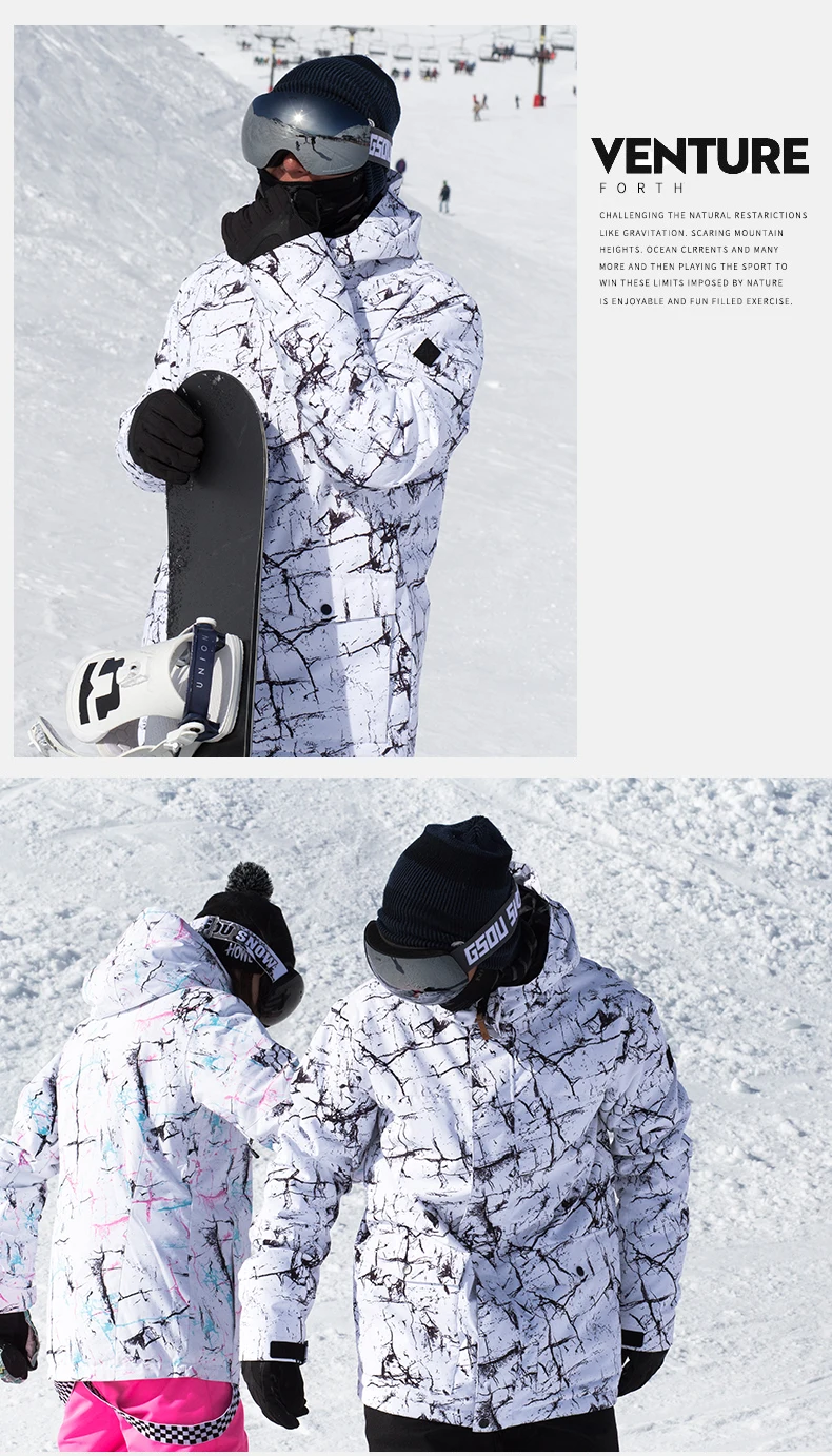 Мужской лыжный костюм супер теплая одежда лыжный сноуборд куртка+ брюки костюм комплект ветрозащитная Водонепроницаемая зимняя уличная спортивная одежда