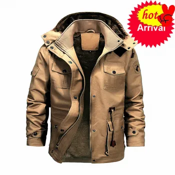 

Arrival 2020 New Men's Winter Fleece Jackets Warm Hooded Coat Thermal Thick Outerwear Male Military Jacket Mens Clothing