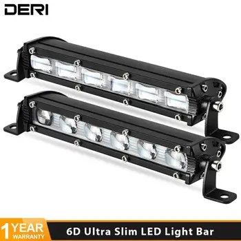 

DERI 6D Lens 7 inch Ultra Slim LED Light BarSpot Floodlight 18W LED working light for Auto 12V 24V ATV 4x4 Offroad Work Lights