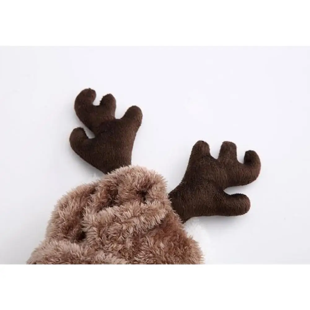 Pet dog clothes elk double thick winter coat cotton new year clothes Teddy VIP small dog clothes Elk four feet clothes