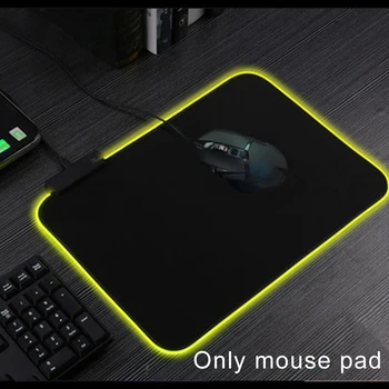 

RGB Colorful Adjustable Modes Smooth Computer Gaming Locking Edge Anti Slip Desk Mat Wear Resistant Mouse Pad Lighting Rubber