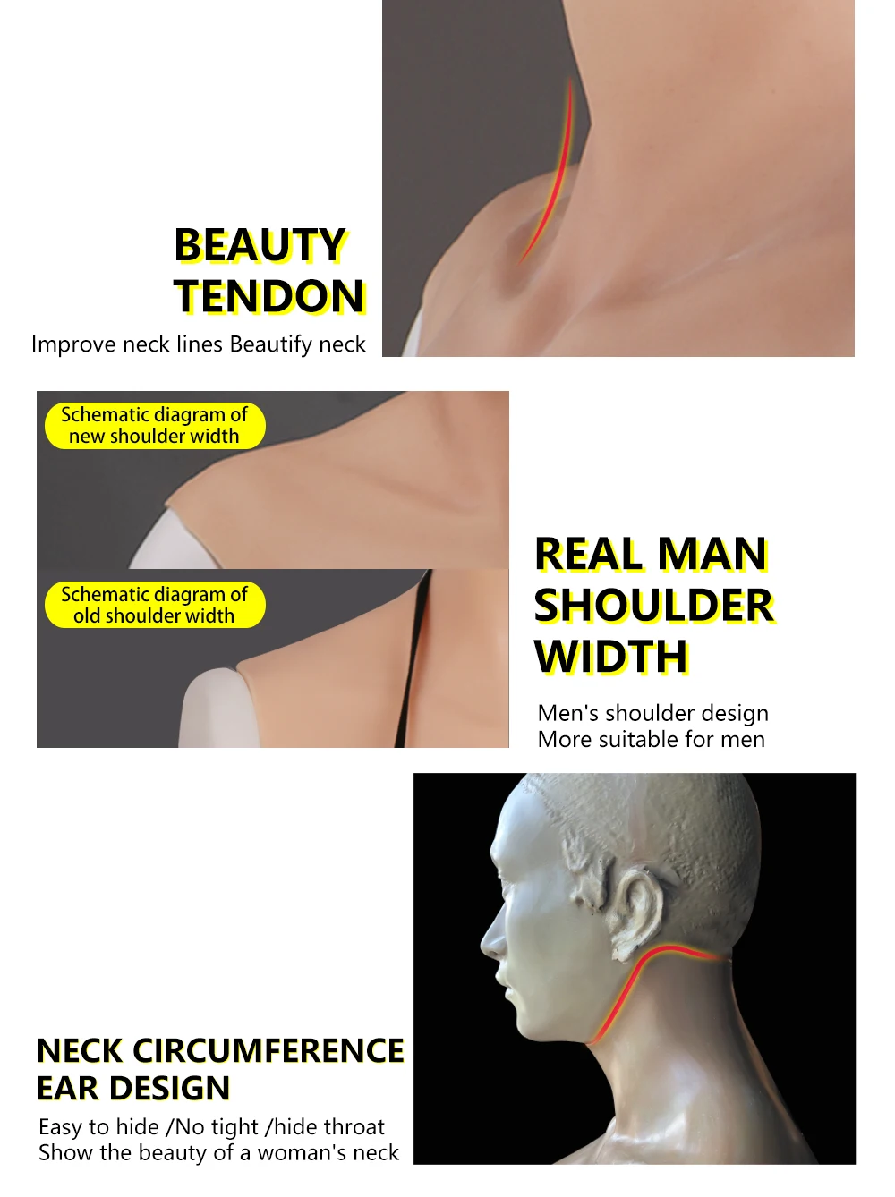 Half Body Fake Boobs High End 7th Silicone Breast forms Plate tits Meme for Crossdresser Transgender Drag Queen Transvestite (9)