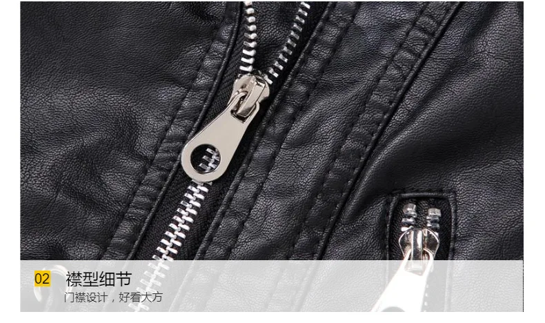 ZENOBIAPEARL Boys Clothes PU Leather Girls Jackets Children Outwear For Baby Girls Boys Zipper Clothing Coats Costume 2-8 Years