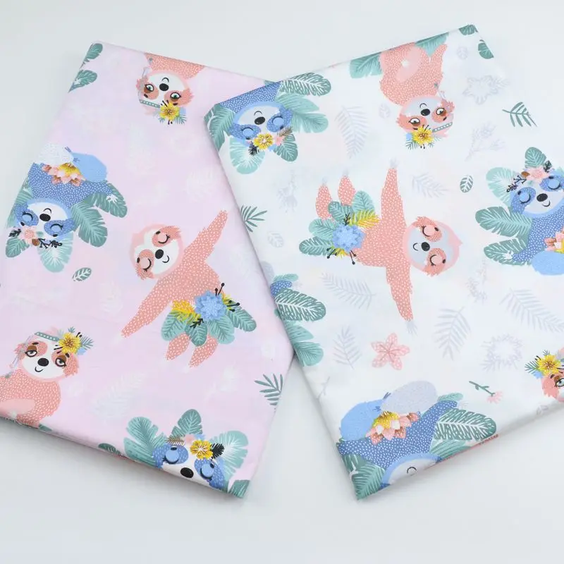 Bird sloth unicorn DIY Sewing Craft Quilting Fat Quarters Cotton Fabric for baby home textile tilda patchwork tissus tecidos