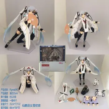 

15CM Figma 045 Figure EX-045 Snow Hatsune Miku Crane Priestess Version Action Figures Toy Doll Gift