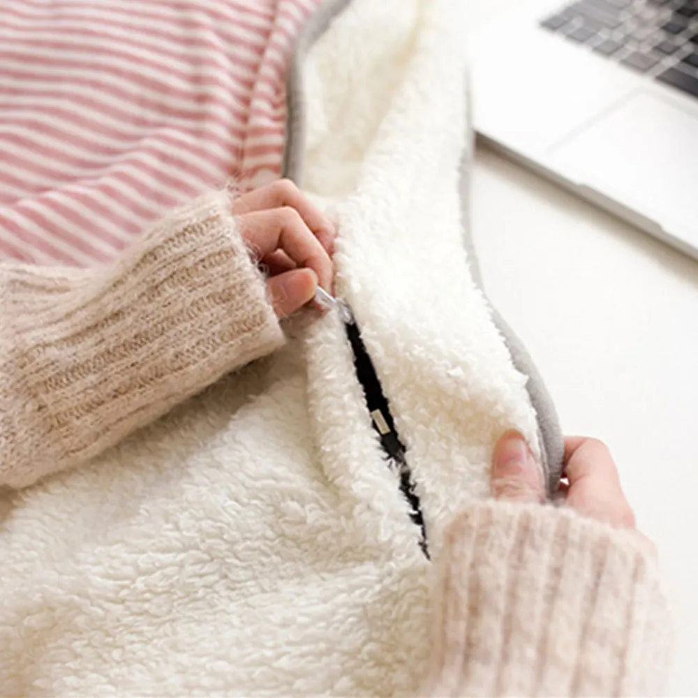 Electricity USB Warm Blanket Shawl Electric Heating Washable Blanket Winter Boby Hand Foot Wamer for Girls Home Room Office Use
