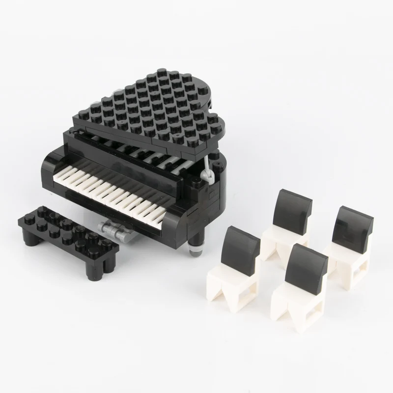 New Arrival Big Figure Player MOC Accessories City Legoings Piano Musical Instrument Building Blocks Parts Bricks Kit Kids Toys (4)