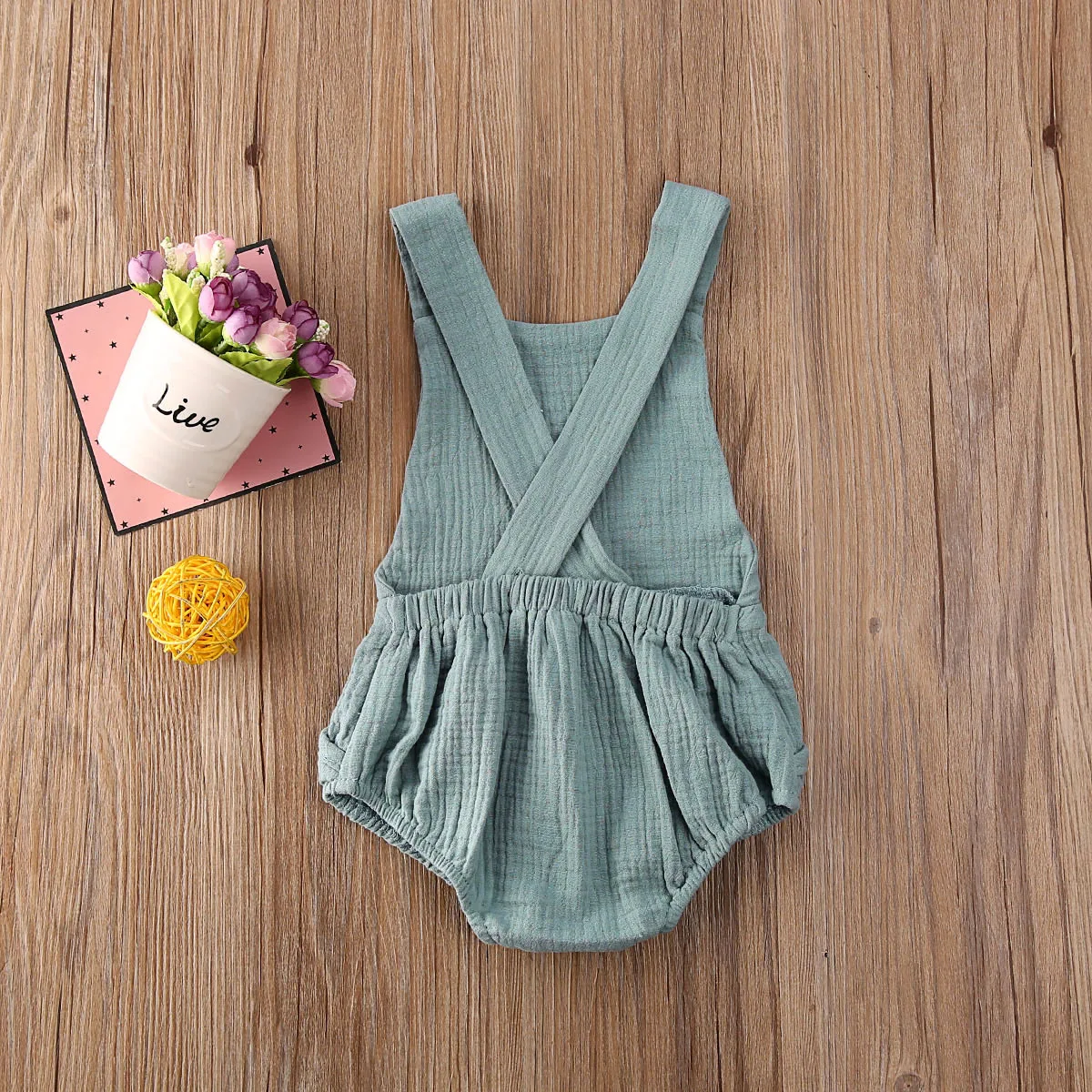 solid sleeveless backless newborn baby girl romper infant kids girl rompers