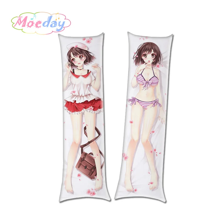 Saekano: как растить скучную девочку Megumi Kato обнимая Наволочки - Color: Light Grey