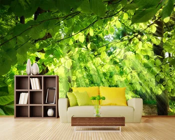 

[Self-Adhesive] 3D Green Leaf 441014 Wall Paper mural Wall Print Decal Wall Murals