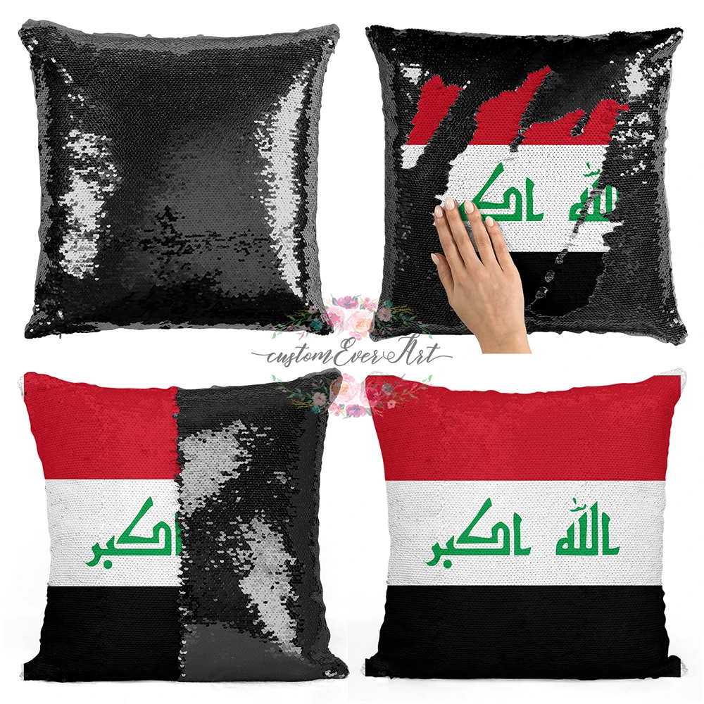 

Iraq Personalized custom picture pillow coverï¼Œhome pillow reversible mermaid sequin pillow case cover