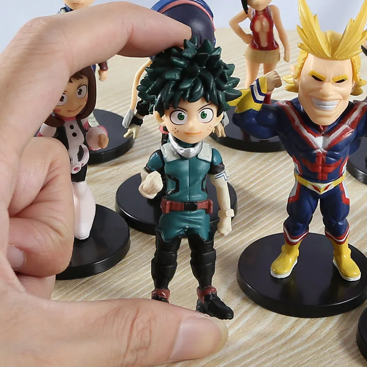 9 шт./компл. My Hero academic Аниме Фигурка Midoriya Izuku Bakugou Katsuki Todoroki Shouto All Might ПВХ фигурка