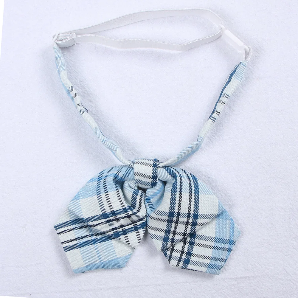 Jk Lattice Bow Tie High School Uniform Students Accessories Japanese Lovely Girls Neck Rope Butterfly Knot Cravat Preppy Chic