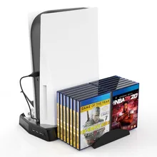 Aliexpress - Drop Shipping For PS5 Multi-Function Charging Cooling Fan Base + Game Disc Storage Tray+ Handle Base Charger Bracket Fan Holder