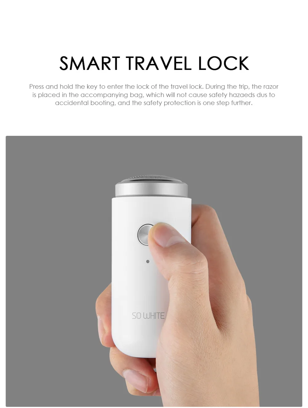 Xiaomi Mijia SO WHITE ED1 мини-электробритва бритва USB перезаряжаемая портативная триммер для бороды моющаяся Мужская сухая влажная бритва