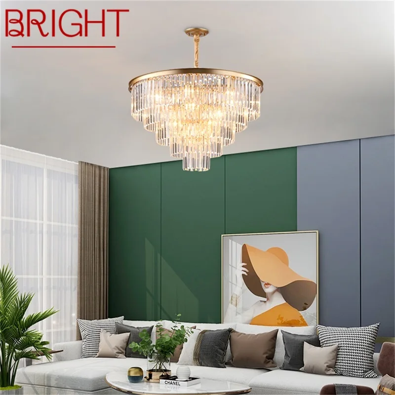 

BRIGHT Pendant Lights Postmodern Luxury LED Crystal Lamp Fixture For Home Decoration Dining Room