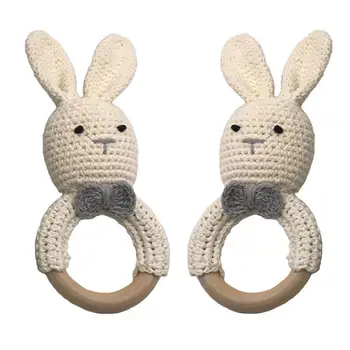 

Baby Molars Teether Accessories - Crochet Rabbit Baby Molars Hand Bracelet Toy