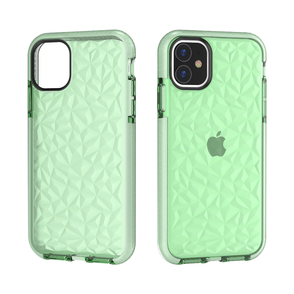 100 шт./лот прозрачный алмаз зерна ТПУ+ D30 высокого качества чехол для iPhone 6 7 8 X XS XR XS Max 6 7 8 plus 11 Pro максимальный чехол