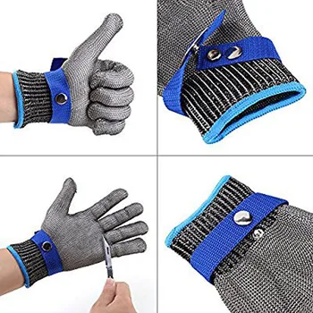 

Safety Cut Proof Stab Resistant Stainless Steel Gloves Metal Mesh Butcher 2019 P