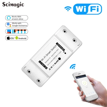 

DIY WiFi Smart Light Switch Universal Breaker Timer Smart Life APP Wireless Remote Control Works with Alexa Google Home