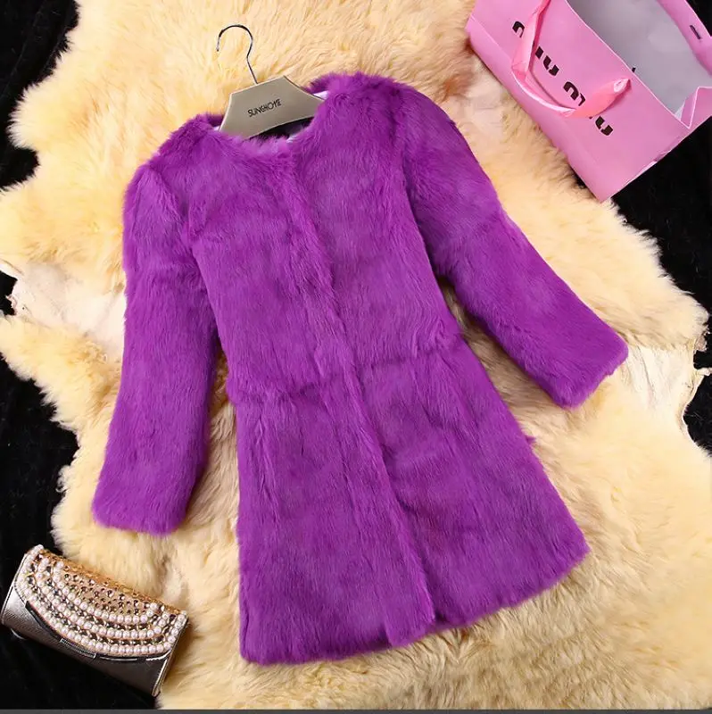 

2019 New arrival winter genuine rabbit fur coat women long sleeve real fur jacket plus size S - 6XL available
